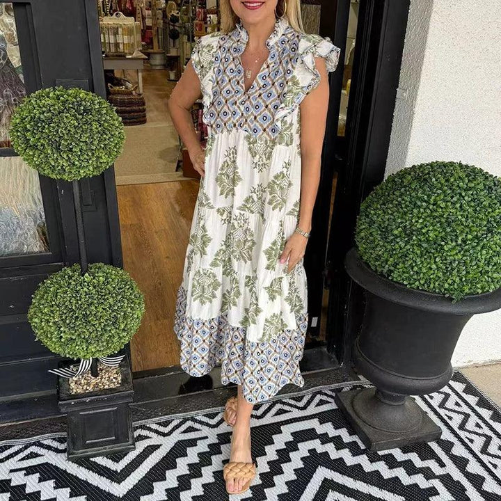 MAURA™ – Relaxed Vintage Midi Dress - MABEL LONDON