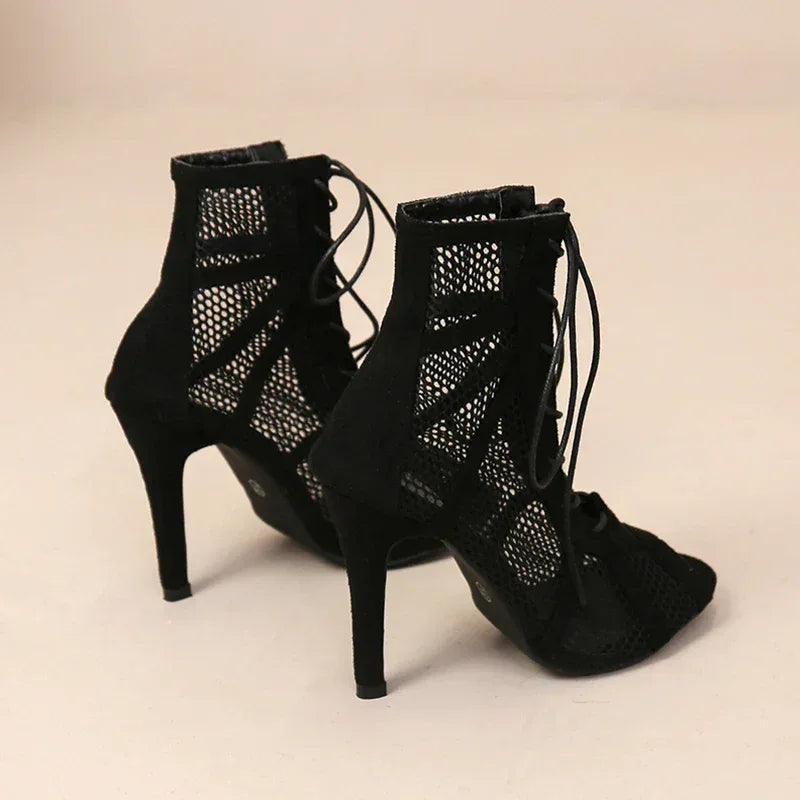 GAYLE™ – Elegant Mesh High Heels - MABEL LONDON