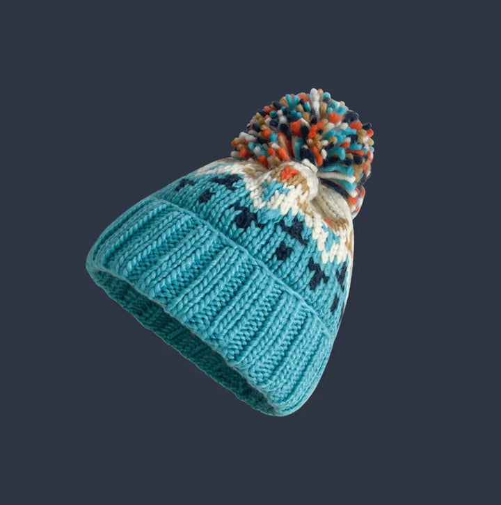 TAMARA™– Cozy Snowflake Pom Beanie - MABEL LONDON