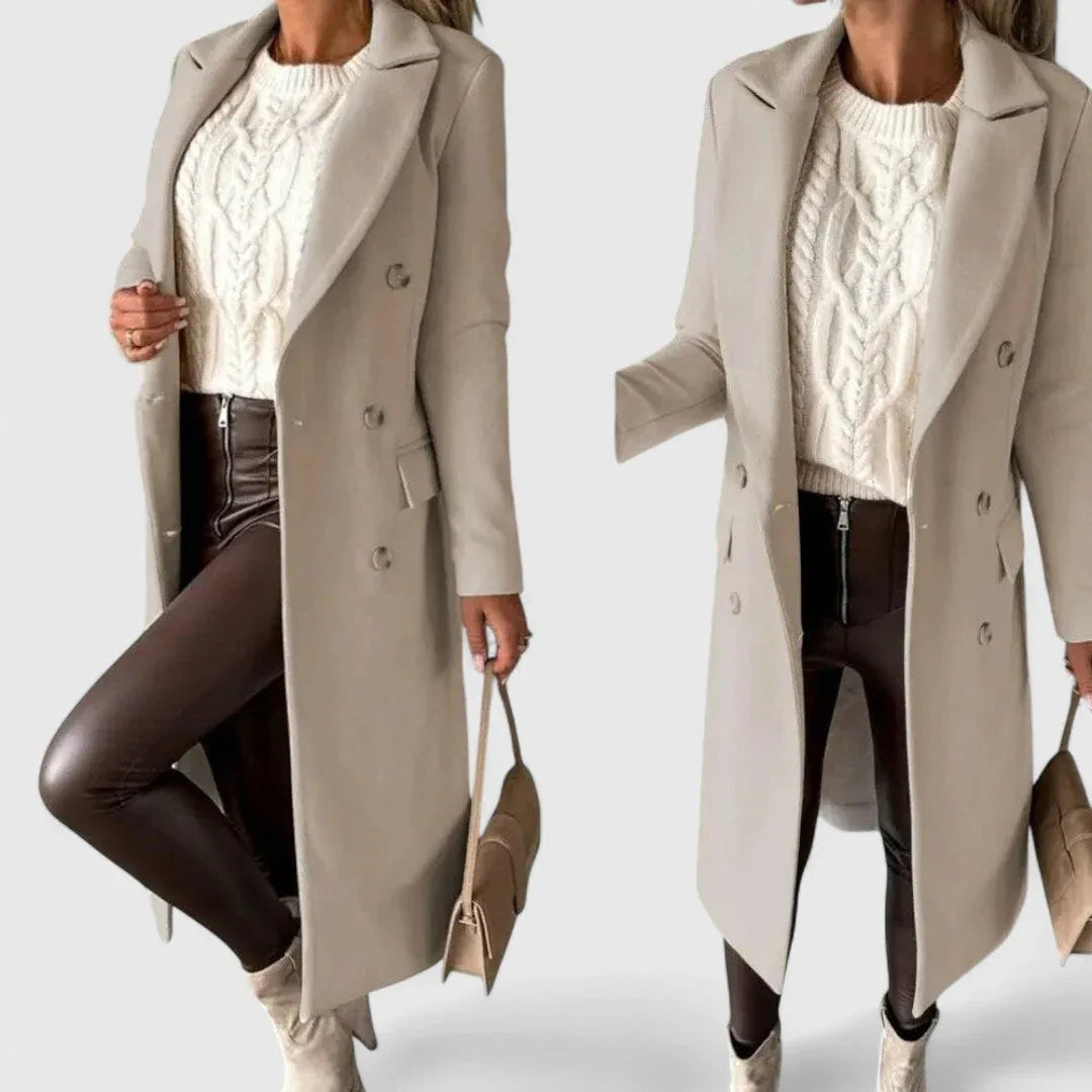 Hazel - Elegant Longline Coat - MABEL LONDON