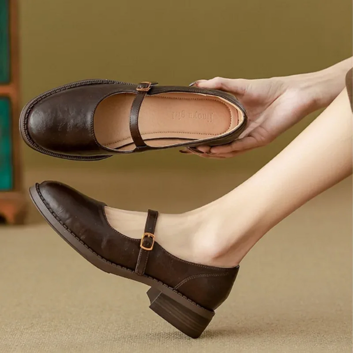 Dorvanna | Timeless Comfort Mary Janes in Soft Leather - MABEL LONDON