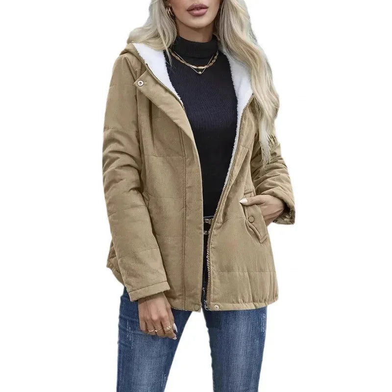 Chirstina | Hooded Fleece Lined Jacket - MABEL LONDON