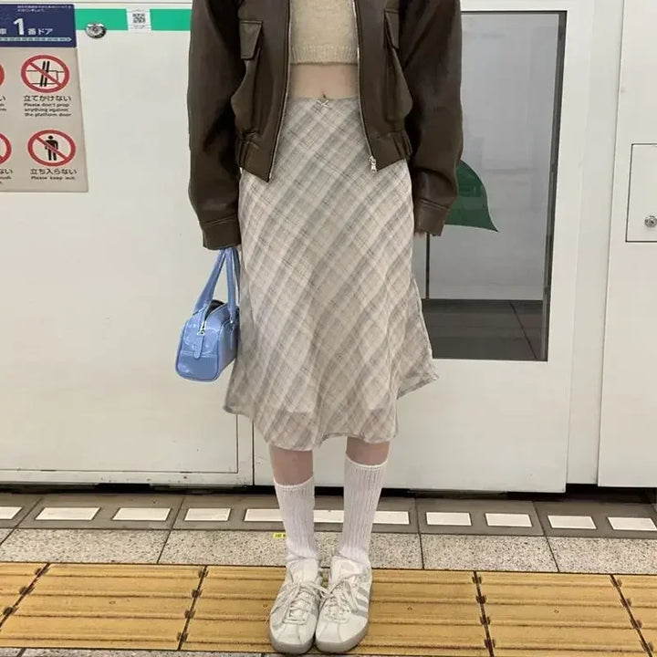 MORIAH™ – Classic Plaid Midi Skirt - MABEL LONDON