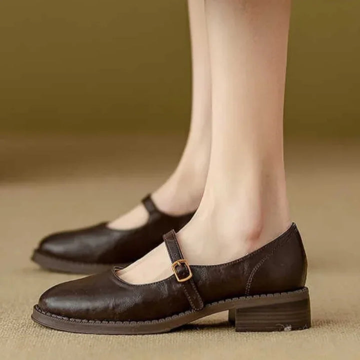 Dorvanna | Timeless Comfort Mary Janes in Soft Leather - MABEL LONDON