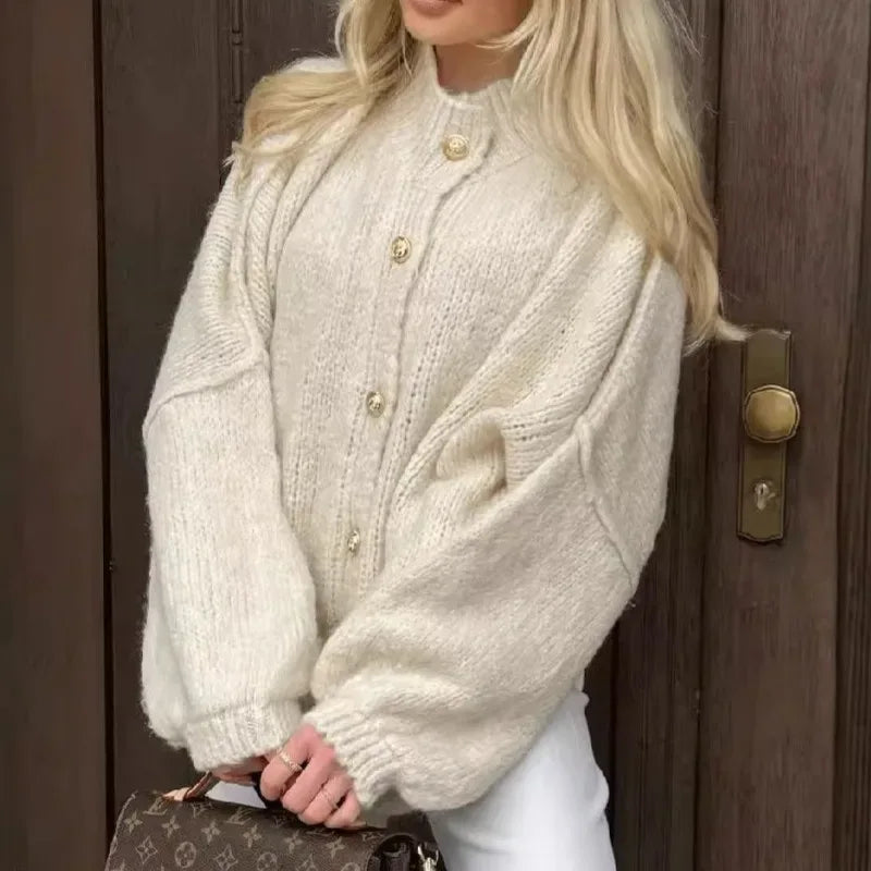 AURA™ | Quiet Comfort Oversized Knit Cardigan - MABEL LONDON