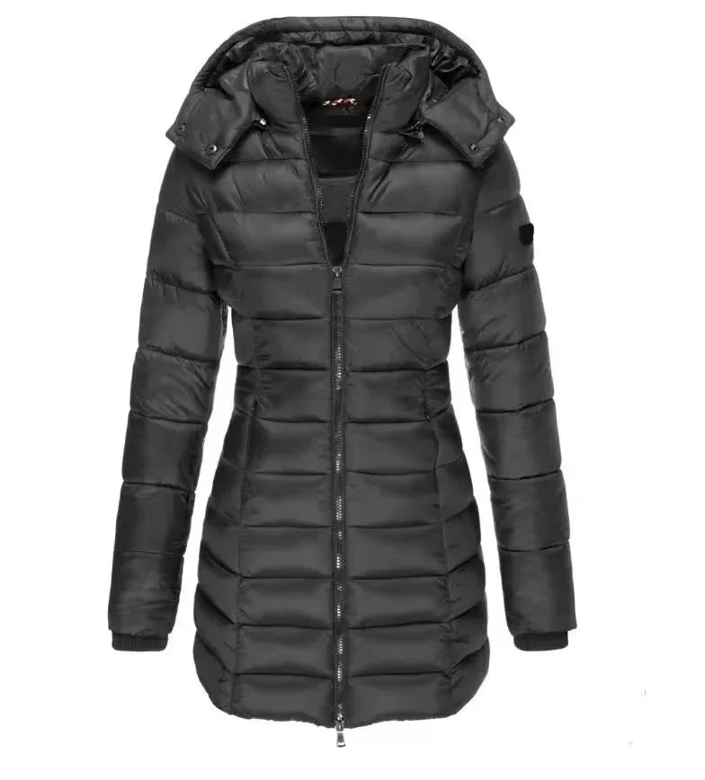 Stephanie | Hooded Slim Fit Jacket - MABEL LONDON