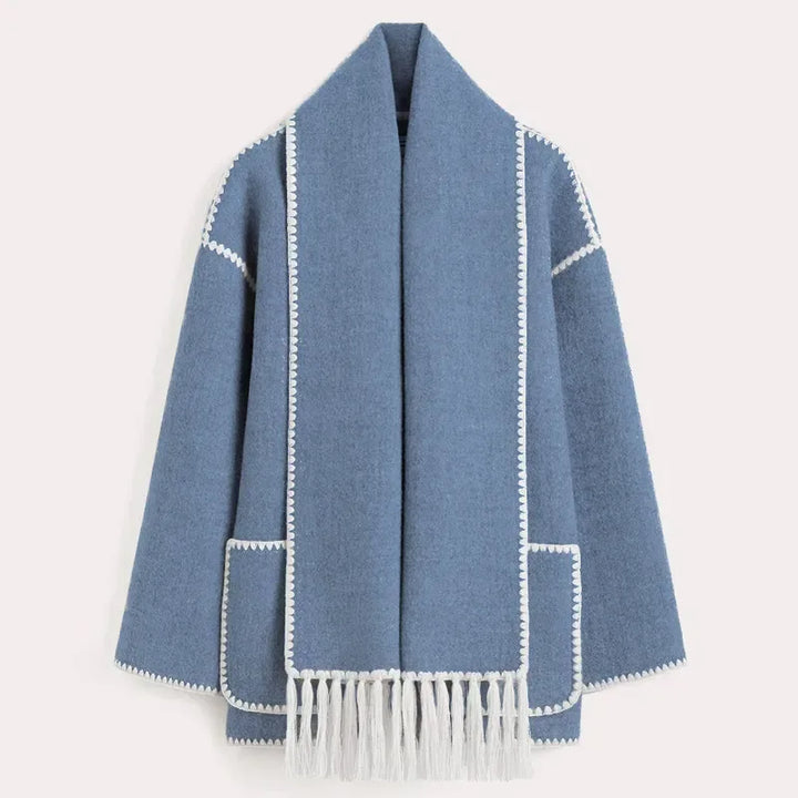 Zyra | Fringed Scarf Jacket - MABEL LONDON