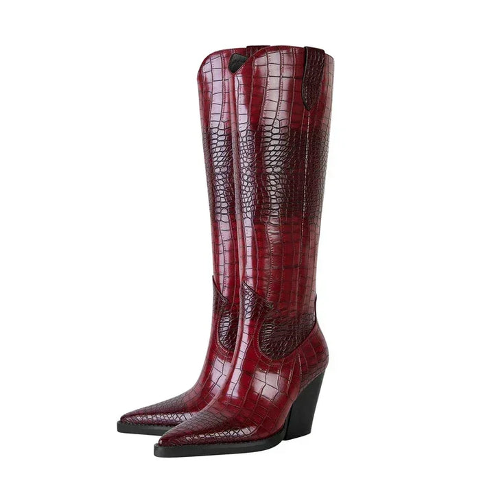 Westline Leather Boots - MABEL LONDON
