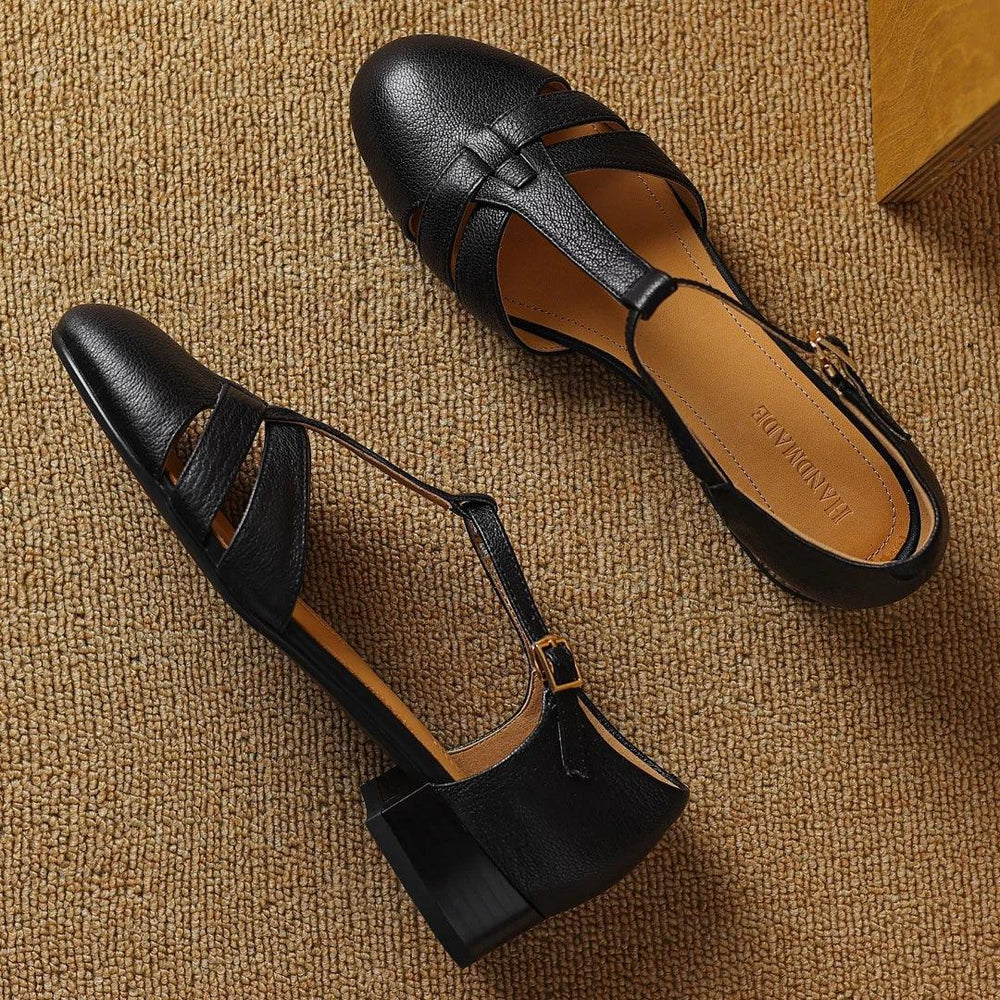 Joan | Timeless T-Bar Flats - MABEL LONDON