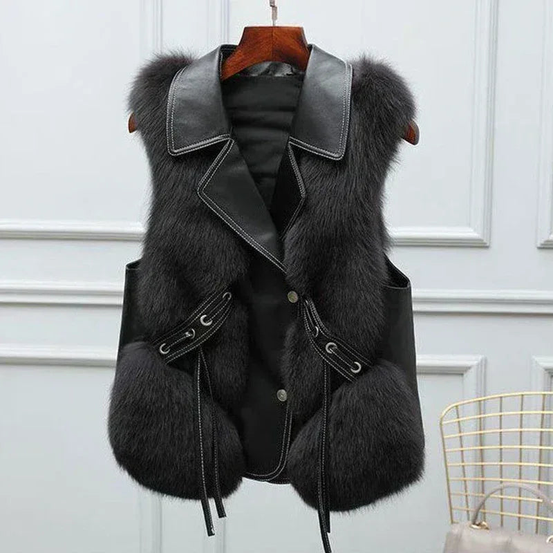 Megane | Regal Fur Vest - MABEL LONDON