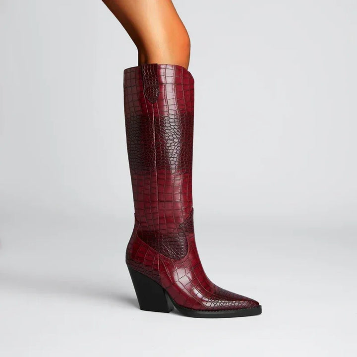 Westline Leather Boots - MABEL LONDON