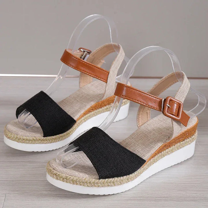 CHARLENE™ – Relaxed Style Wedge Sandals - MABEL LONDON