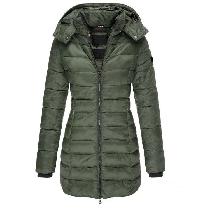 Stephanie | Hooded Slim Fit Jacket - MABEL LONDON