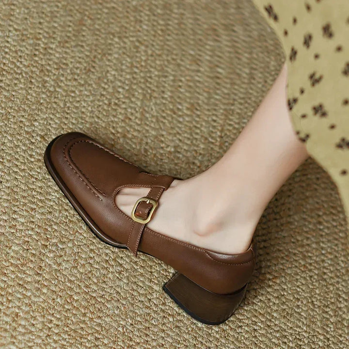 Selvana | Elegant T-Strap Shoes - MABEL LONDON