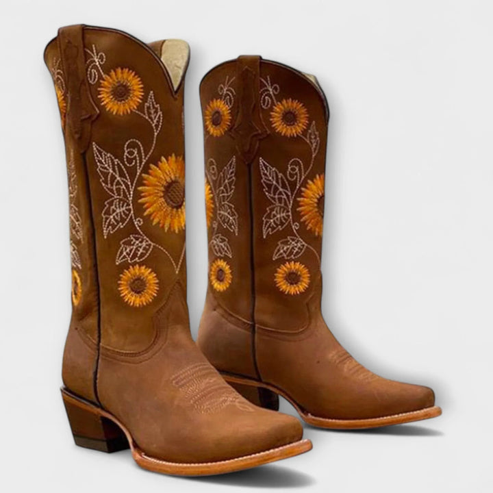Zyrelle | Western Suede Cowboy Boots - MABEL LONDON