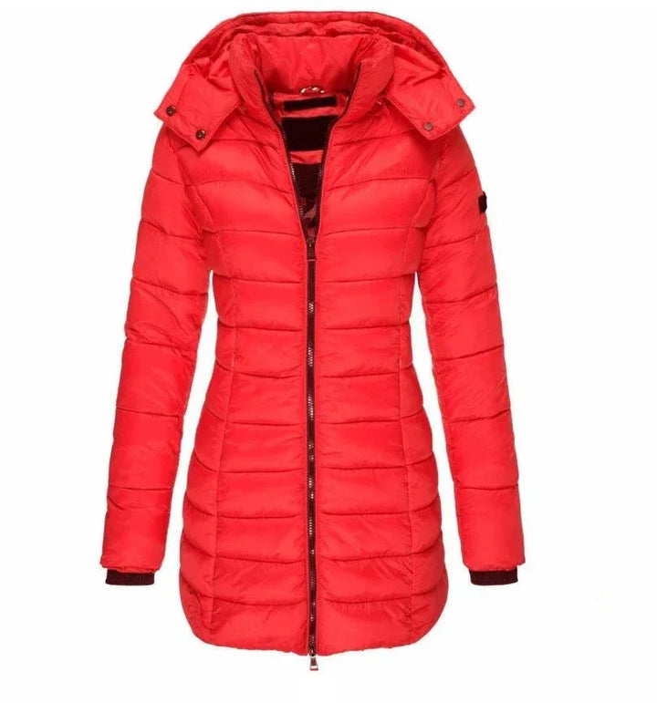 Stephanie | Hooded Slim Fit Jacket - MABEL LONDON