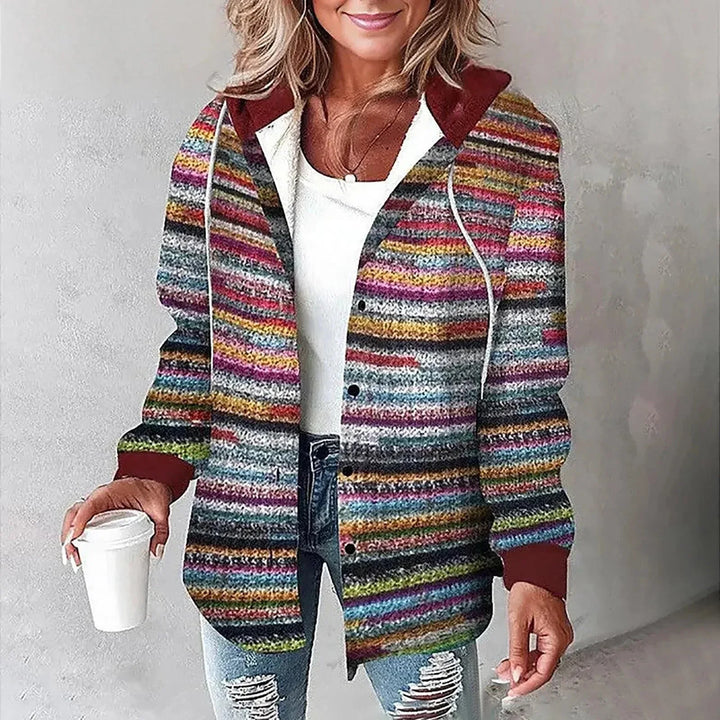 PAIGE™ - Chic Plaid Long-Sleeve Button Down Hooded Jacket - MABEL LONDON