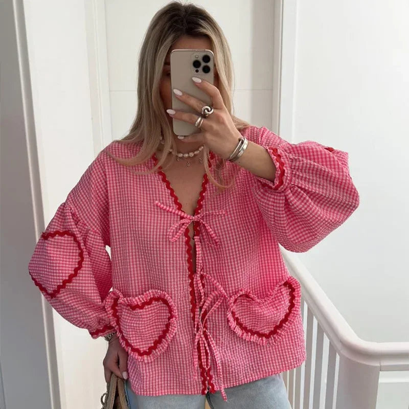 Lunessa | Charming Heart Blouse - MABEL LONDON