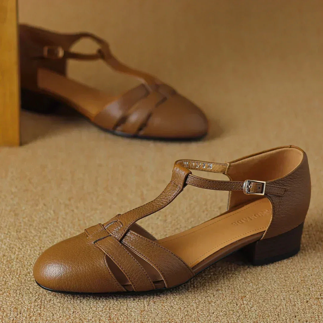 Joan | Timeless T-Bar Flats - MABEL LONDON