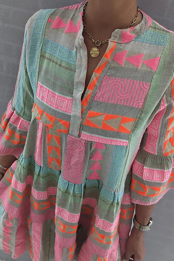 THALIE™ - Vibrant Boho Dress - MABEL LONDON