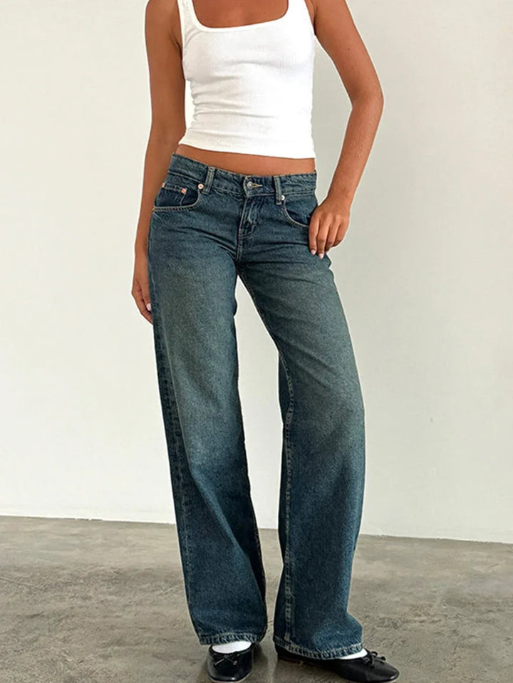 SYLVAINE™ – Vintage Casual Baggy Jeans - MABEL LONDON