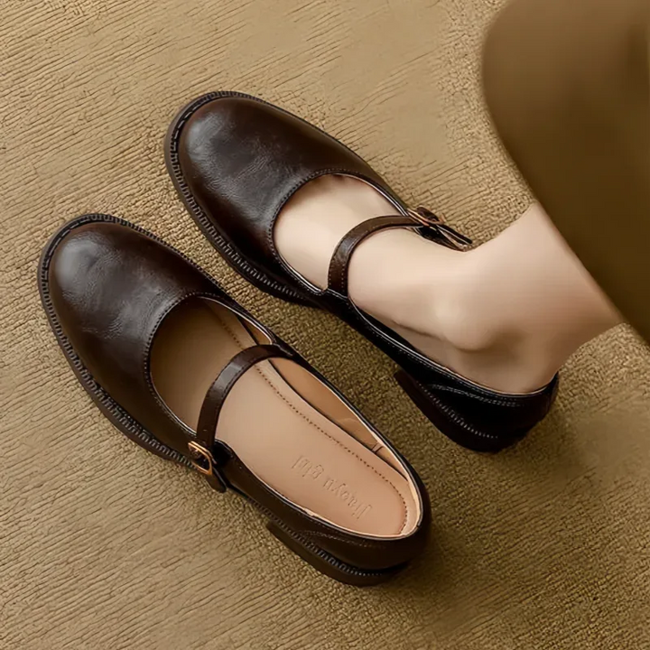 Dorvanna | Timeless Comfort Mary Janes in Soft Leather - MABEL LONDON
