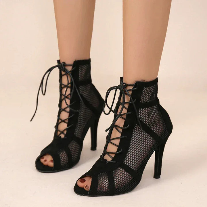 GAYLE™ – Elegant Mesh High Heels - MABEL LONDON