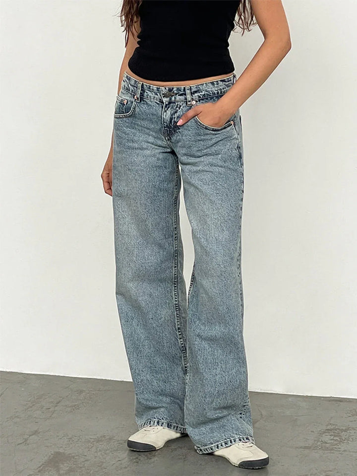 SYLVAINE™ – Vintage Casual Baggy Jeans - MABEL LONDON