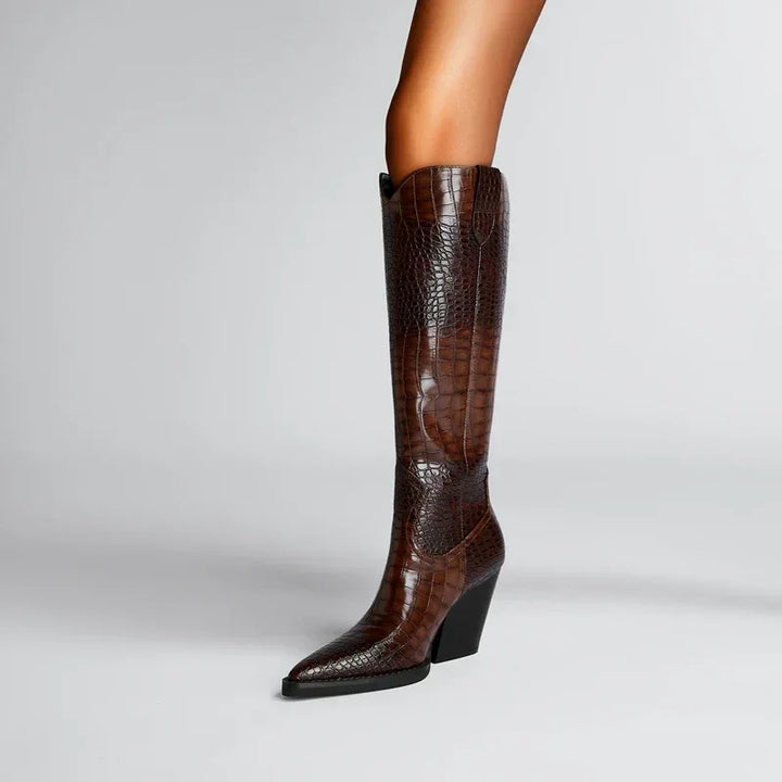 Westline Leather Boots - MABEL LONDON