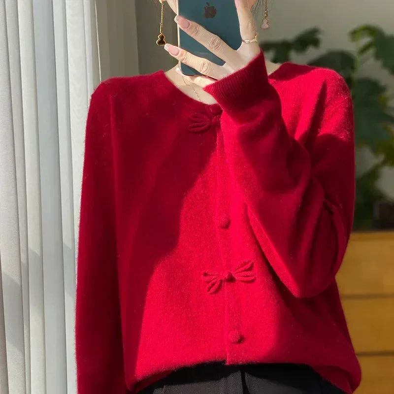 BELLA™ - Chic Bow Cardigan - MABEL LONDON