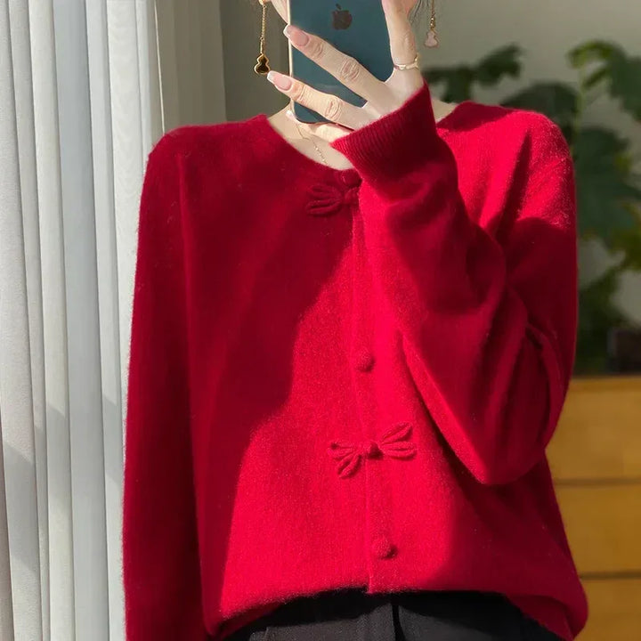 BELLA™ - Chic Bow Cardigan - MABEL LONDON