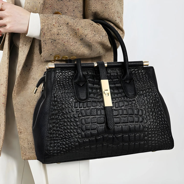 Aurelia | Croc Handbag - MABEL LONDON