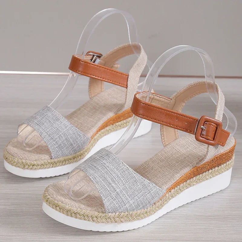 CHARLENE™ – Relaxed Style Wedge Sandals - MABEL LONDON