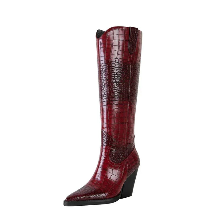 Westline Leather Boots - MABEL LONDON