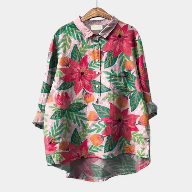 TALLIE™ – Relaxed Printed Blouse - MABEL LONDON
