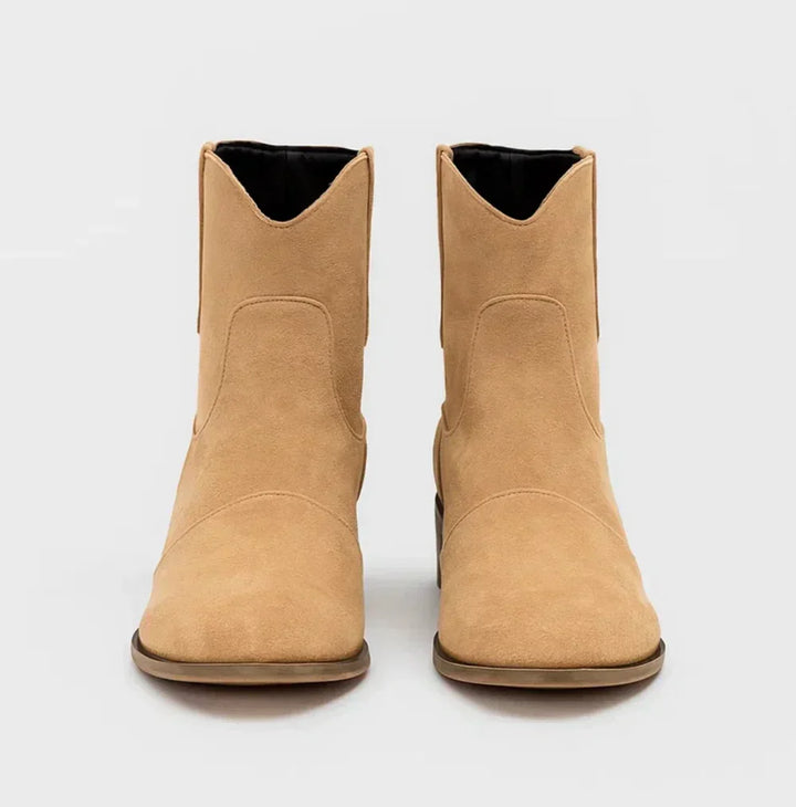 SUEDELLEA™ | WESTERN SUEDE BOOTS - MABEL LONDON