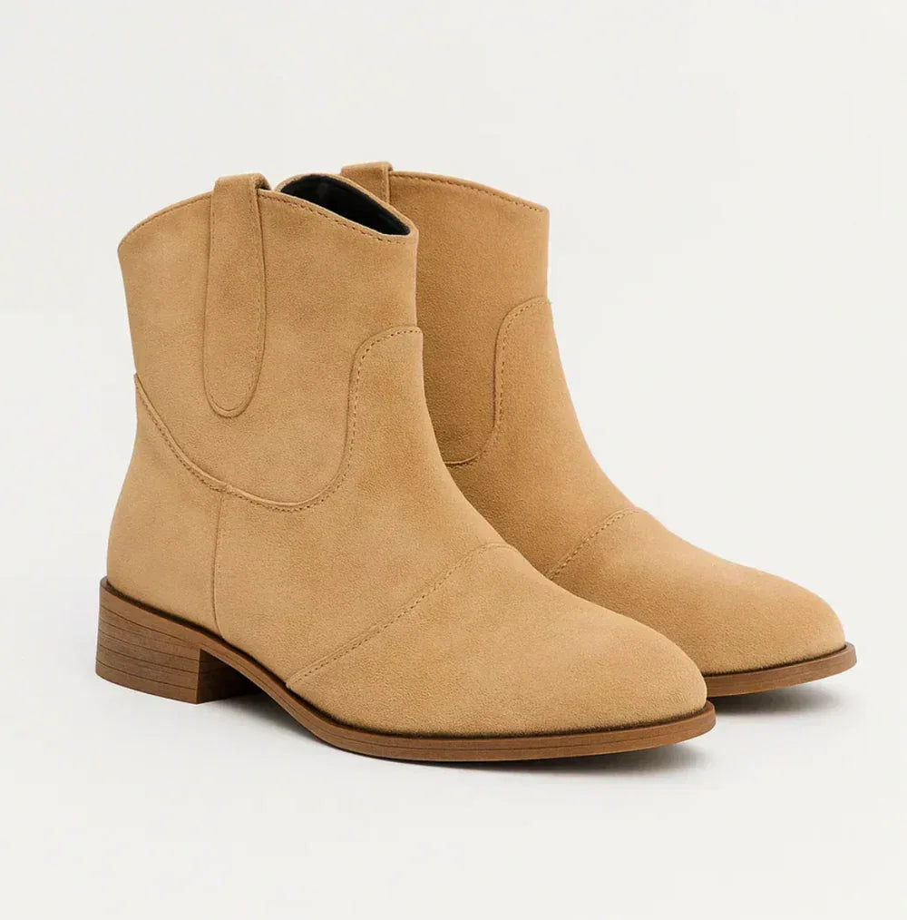 SUEDELLEA™ | WESTERN SUEDE BOOTS - MABEL LONDON