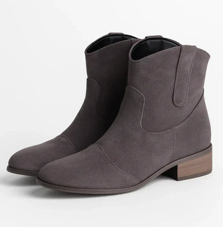 SUEDELLEA™ | WESTERN SUEDE BOOTS - MABEL LONDON