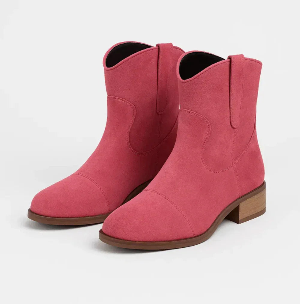 SUEDELLEA™ | WESTERN SUEDE BOOTS - MABEL LONDON