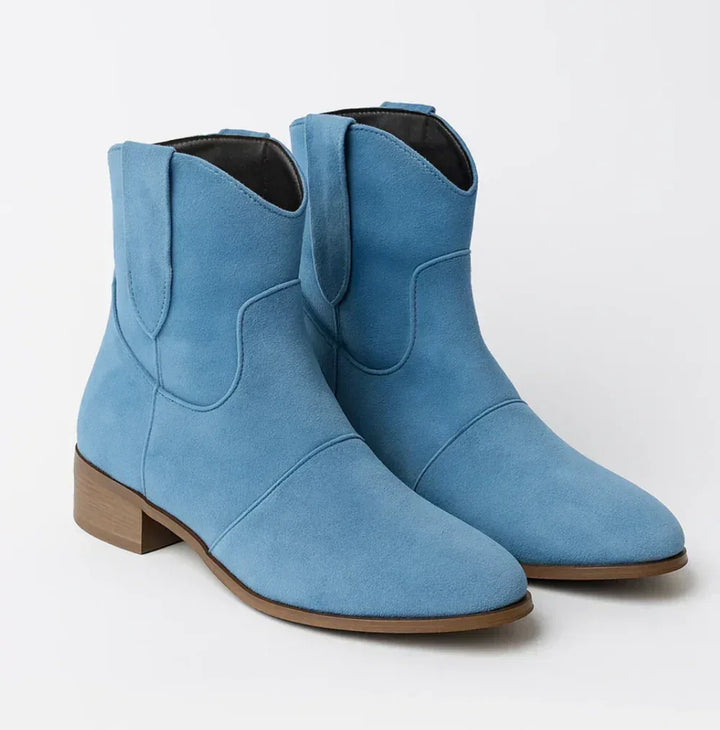 SUEDELLEA™ | WESTERN SUEDE BOOTS - MABEL LONDON