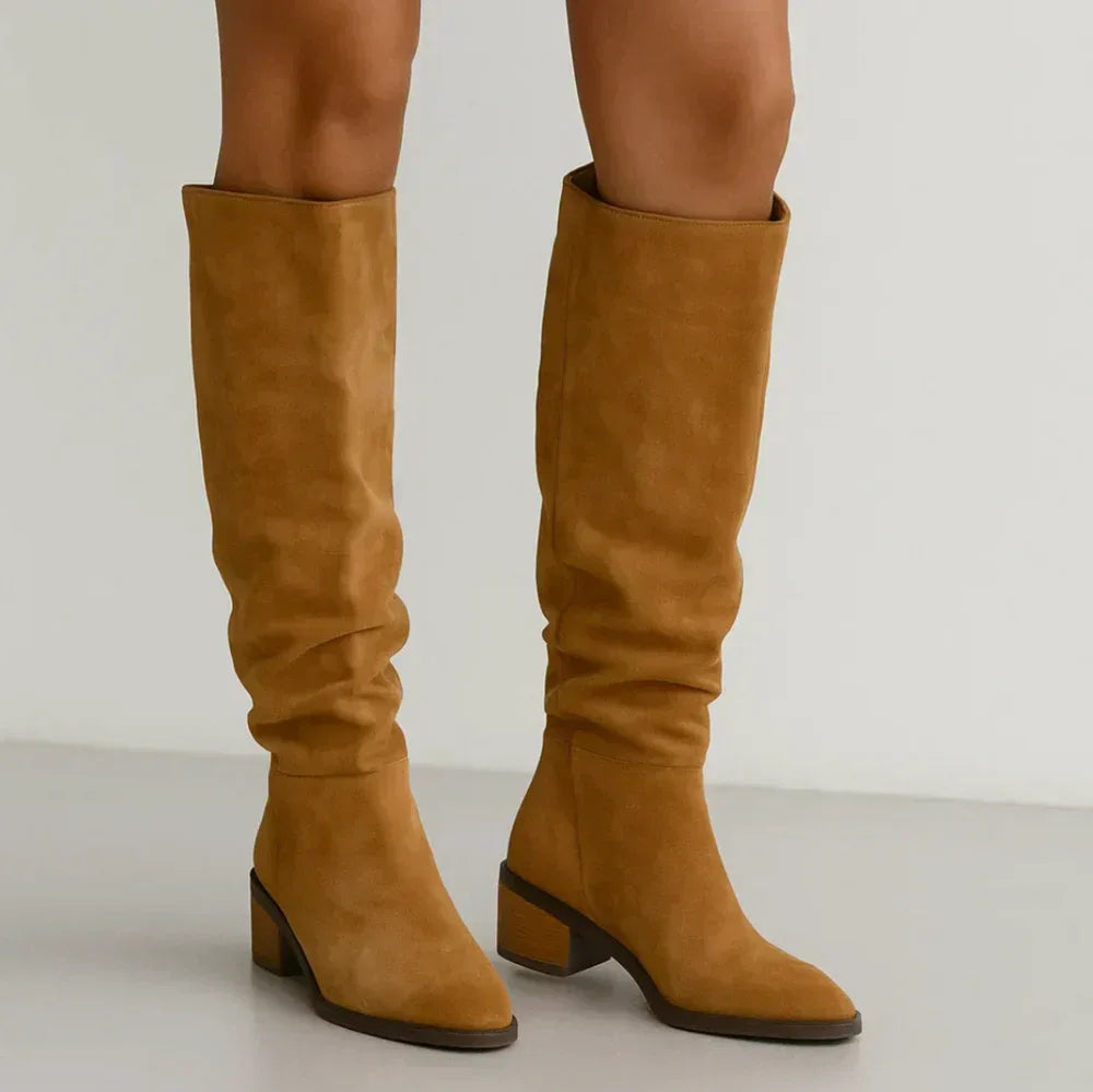VELVÉNA™ | HIGH SUEDE BOOTS - MABEL LONDON