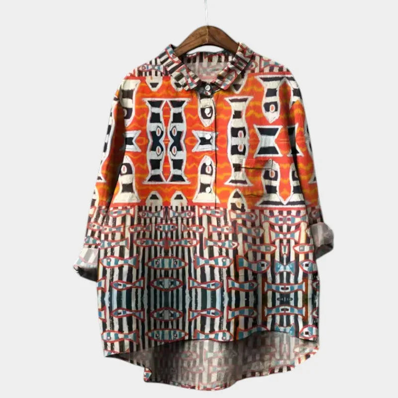 TALLIE™ – Relaxed Printed Blouse - MABEL LONDON