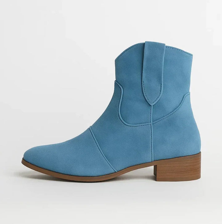 SUEDELLEA™ | WESTERN SUEDE BOOTS - MABEL LONDON
