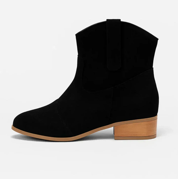 SUEDELLEA™ | WESTERN SUEDE BOOTS - MABEL LONDON