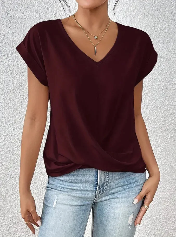 BELLE™ | The Stylish V-Neck Top - MABEL LONDON