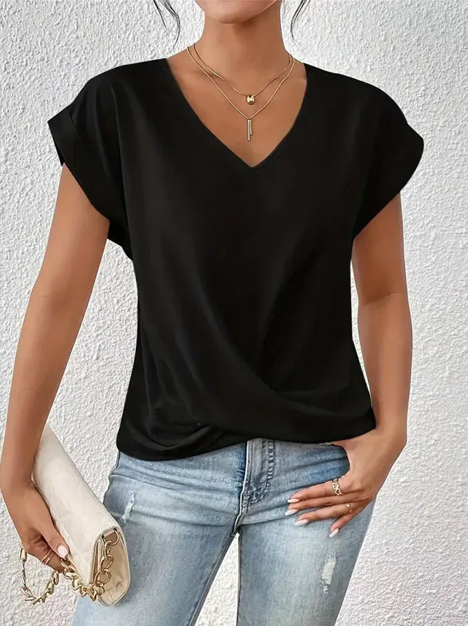 BELLE™ | The Stylish V-Neck Top - MABEL LONDON