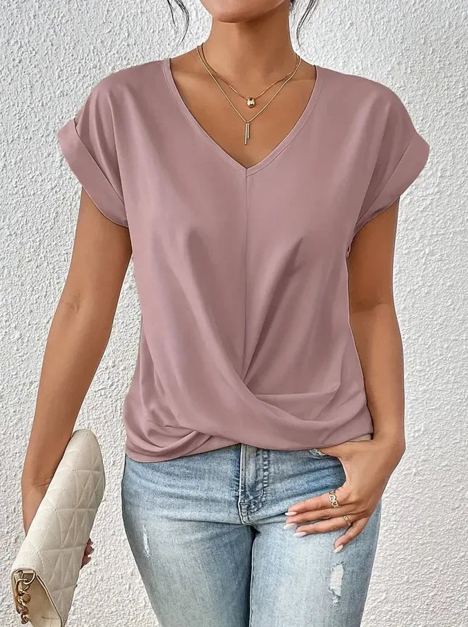 BELLE™ | The Stylish V-Neck Top - MABEL LONDON