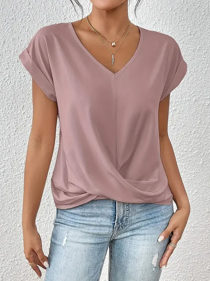 BELLE™ | The Stylish V-Neck Top - MABEL LONDON
