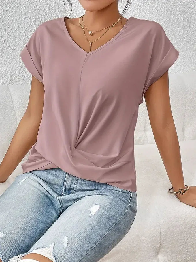 BELLE™ | The Stylish V-Neck Top - MABEL LONDON