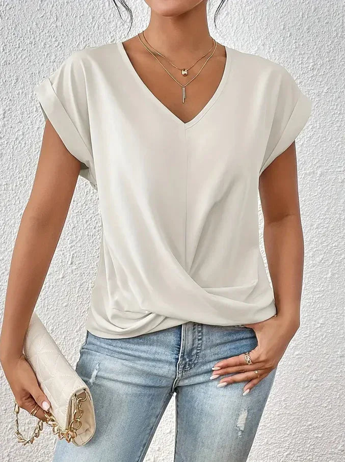 BELLE™ | The Stylish V-Neck Top - MABEL LONDON